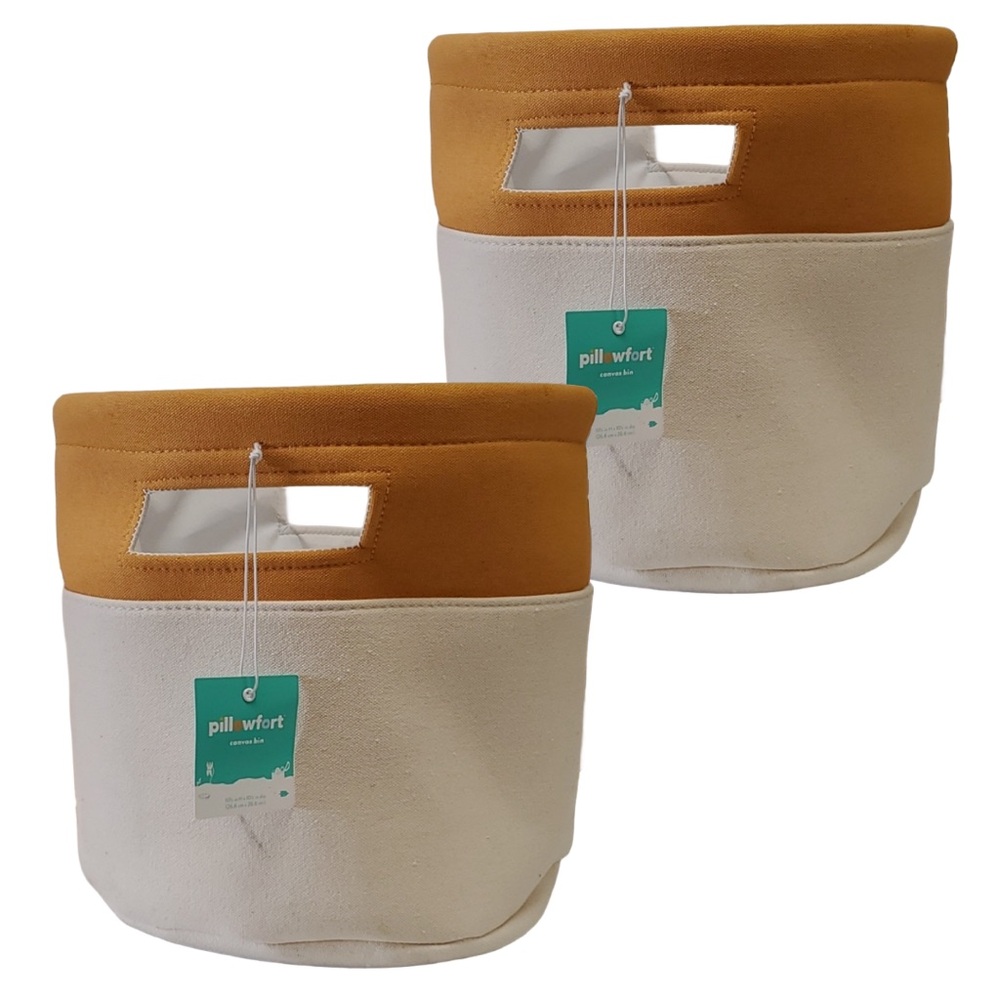 Pillowfort Colorblock Canvas Storage Bins Set of 2